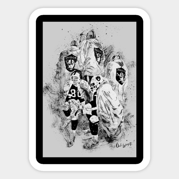 Oakland Raiders Mural – Treatment X3 Sticker by AME_Studios